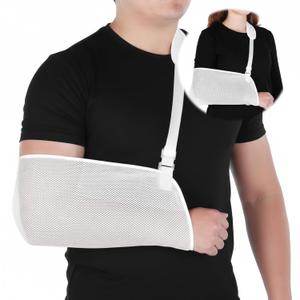 ElevateTech Mesh Arm Shoulder Sling, Breathable Shoulder Immobilizer Shower Adjustable Suitable for Left And Right Arms Comfort Type (White)