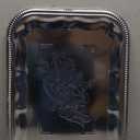 4-Pack 15.7" x 11.8" Large Silver Serving Trays for Party Set - Floral Engraved Serving Platters, Wedding Birthday Mirror Tray for Christmas, Food, Appetizer, Charcuterie, Cookies, Desserts