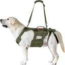 OneTigris Dog Lift Harness for Large Dogs, Dog Hip Support Brace, Full Body Lifter with Handles Invictus Multifunctional Mobility Assistance Vest for Back Legs (Green, Large)