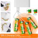 Rechargeable AA Batteries USB 2800mWh Rechargeable Lithium AA Batteries 1.5V Double A Battery with 4-in-1 USB-C Charging Cable and LED Charge Indicator, 8-Pack