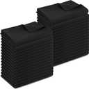 30 Pack Twin Flat Sheets Bulk Soft Microfiber Massage Spa Bed Sheet Dust Poof Cover for Hospital Hotel Airbab Dorm Home Windows Curtain(Black,Twin)