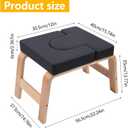 Yoga Headstand Bench, Yoga Inversion Chair, Headstand Trainer with Wood Frame and Pu Pad,Stand Yoga Chair Stress Relief, Balance Training, Body Shaping, Load Capacity 300 Pounds