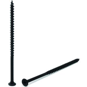 #6 x 4 Wood Screw 50PCS Black Phosphate Coated Stainless Flat Truss Head Fast Self Tapping Drywall Screws by SG TZH