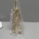 Gold Christmas Tree, Resin Christmas Tree, Small Decorative Tabletop Trees for Mantel, Modern Holiday Home Decor for Living Room, Office, Festive Centerpiece