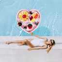 Floating Tray for PoolFloating Pool Tray, Floating Tray - Floating Pool Table, Ideal for Food & Drinks - Floating Table for Pool - Essential Floating Food Tray for Pool Activities(Heart-Shaped), Large