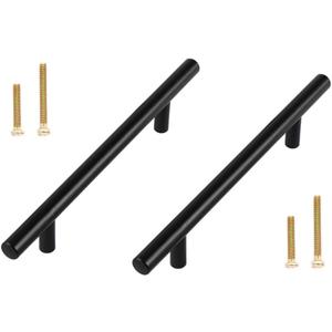 binifiMux 4-Pack 5" Black Cabinet Door Handle Pulls,Kitchen Cabinet Pulls Door Knob Cupboard Pull Hardware Pulls Bar Handle