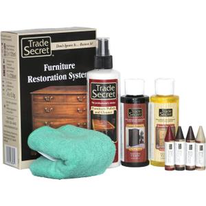 Trade Secret Complete Wood Furniture & Floor Restoration Kit - Scratch Repair and Polish System for Light and Dark Surfaces with Microfiber Cloth
