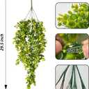Lakiyfye Vine Plant Fake 4 Pcs Ferns Plants Yellow Large Faux Artificial Hanging Plants Wall Plants Fake Ivy Room Decor Home Garden Wedding Party Indoor Outdoor Decorations(Yellow)