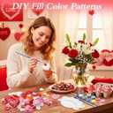 Seenelling 56 Pcs Valentine's Day Foam Hearts for Adults Polystyrene Foam Balls Crafts Painting Kit Paint Your Own Hearts Shape Crafts Gifts DIY Unpainted Paintable Statues for Wedding Wedding Decor