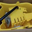 Amazon Basics Commercial Side Press Wringer Floor Cleaning Mop Bucket on Wheels, 35-Quart, Yellow