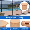 Pool Fence Caps 25Pcs Silicone Pool Fence Hole Caps with Easy Pull Tab, Pool Deck Sleeve & Patio Ground Plugs for 1-Inch Removable Safety Fence,Weatherproof,Compatible with Most Pool Barrier Systems