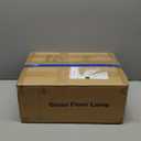 Upgraded Dimmable Glass Floor Lamp for Living Room, Modern Gold Standing Lamp with Green Ribbed Glass Lampshade & Knob Dimmer, Arc Tall Lamp for Bedroom Office Reading Room, 2700K Led Bulb Included