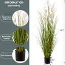 Artificial Plant, 47in Tall Pampas Grass, Faux House Plants in Pot, Indoor Decorative Flowers &Greenery for Home and Office, Ideal Housewarming Gift