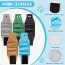 Tuiskusa Dog Diapers - High Absorbing Belly Bands for Dogs (Washable, Reusable 5 Pack), Size L