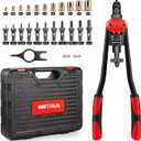 WETOLS 16" Rivet Nut Tool, Professional Rivet Nut Tool Kit with 11 Metric & Inch Mandrels M3 M4 M5 M6 M8 M10 M12, 10-24, 1/4-20, 5/16-18, 3/8-16, 110pcs Rivnuts and Blow Carry Case - WE-889