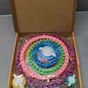 READAEER Round Knitting Looms Set Craft Kit Tool with Hook Needle and Pompom Maker