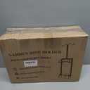 Garden Hose Holder for Outside - Upgraded Water Hose Holders with 5 Spikes & 2 Shepherds Hooks, Freestanding Hose Stand Heavy Duty Hose Hanger Hose Storage Hose Reel Rack for Outside Yard Lawn (Black)