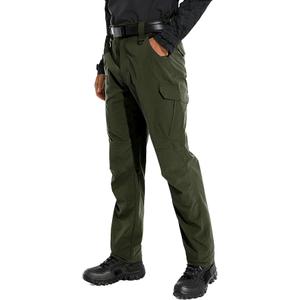 KFUBUO Men's Lightweight Ripstop Tactical Cargo Pants, Water Resistant Hiking Work Pants Relaxed Fit Black, Size 42W x 32L