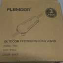 Flemoon [3 Pack] Outdoor Extension Cord Waterproof Cover, Weatherproof Electrical Connection Box for Outdoor Plug, Outlet, Outdoor Outlet, Socket, Halloween, Christmas Holiday Decoration Light, Brown