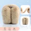 PIGBENGO Foldable Ear Muffs for Women Cold Weather Fluffy Earmuffs Winter Warm Headband Cute Slouchy Ear Warmers