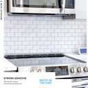 Art3d Premium 10-Sheet Peel and Stick Tile Backsplash - 12"x12" for Kitchen , Bright White