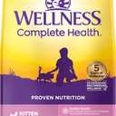 Wellness Complete Health Kitten Dry Cat Food for Indoor & Outdoor Cats, Wholesome Grains, Natural, Original Turkey, Turkey Meal and Chicken (5 Pound Bag) (EXP 03/18/26)