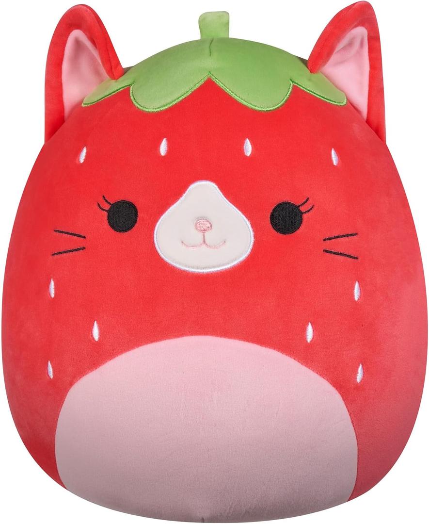 Squishmallows Original 12-Inch Olma Strawberry Cat - Official Jazwares Plush (Medium-Sized) Strawberry Cat