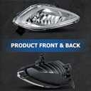 WFLNHB 1 Pair Fog Lights Assembly Replacement for Elantra 2011-2013 Clear Lens with Bulbs Wiring Harness & Switch Front Bumper Driving Lamps Fog Lights Assembly (Driver & Passenger Side)