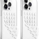 Anteel 2 Pack Silicone Suction Cup Phone Case Mount Double Sided, Non Slip Phone Accessories for Cellphone, Hands-Free Strong Grip Silicon Phone Holder for Selfies and Videos (Translucent)