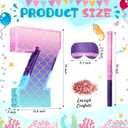 Shappy 16 Inch Mermaid Piata Purple Number Birthday Piata Party with Stick Blindfold Confetti for Anniversary Celebration Birthday Decoration Supplies(Number 7)