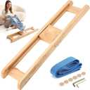 Wooden Knee Glide, Knee Flexion Machine with Leg Lifter, Physical Therapy Rehab Equipment for Knee Hip Surgery Recovery, Stroke, Arthritis Joint Mobility Strength Training