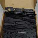 Geelin 100 Pack Belt Hanger Black Plastic Belt Hangers, Tie Hangers Bulk for Men, Closet Organizers, Storage, Retail