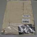 GINGTTO Linen Dress Pants Men Straight Fit Lightweight Summer Beach Casual Pants Men (32W x 30L, Dark Khaki)