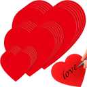 Ferraycle 108 Pcs Valentine's Day Paper Hearts Cut Outs Large Valentine's Day Cutouts Hearts Shaped Paper Cutouts Double Sided Cardstock Decor for Bulletin Board Craft Wall Galentines Decoration