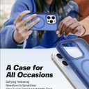 ArtsEvo Strong Magnetic for iPhone 15 Pro Max Case, Compatible with MagSafe, 360 Military-Grade Protection, Slim Translucent Matte Phone Case, Blue