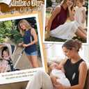 3 Pack Women's Nursing Tank Tops Hidden Zippers Sleeveless Shirts Breastfeeding Crew Neck Loose Maternity Tops, L