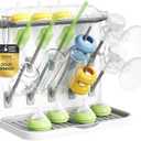 Lifewit Baby Bottle Drying Rack with 10 Hooks, Newborn Essentials Must Haves, Bottle Storage Organizer for Countertop, Cabinet, Rack Dryer Holder for Pacifiers, Pump Parts, Baby Stuff