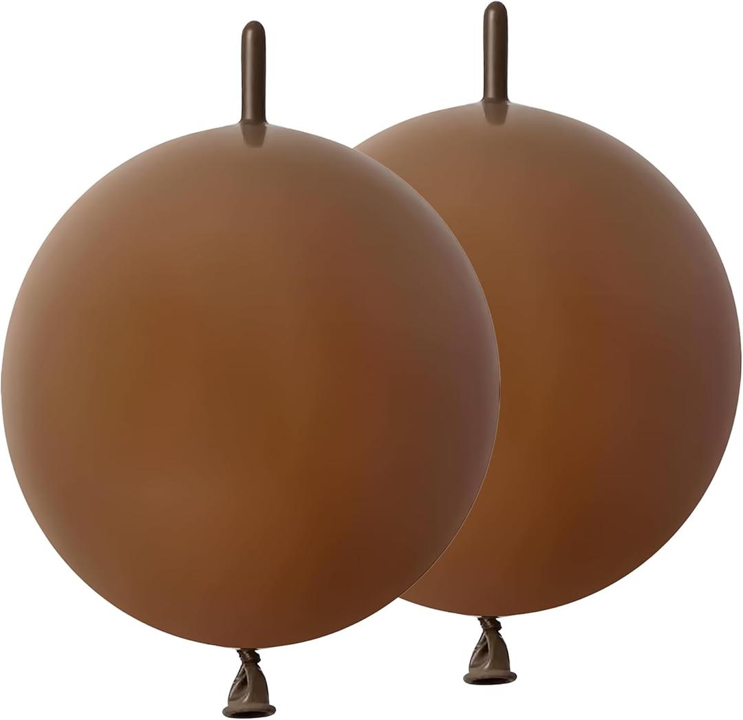 Brown Link Balloons 6 Inch 120 Pcs Latex Quick Linking Balloon for Birthday Wedding Party Festival Decorations