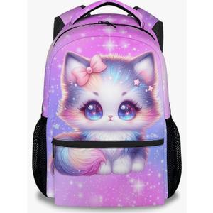 Kids' Backpacks - Cat Backpacks for Girls - Cute Toddler Bookbag - Gifts for Daughter - Durable School Bag for Kindergarten/Preschool/Elementary(17 Inch)