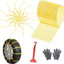 New Anti-skid Chains, Universal Anti-Skid Snow Tire Chains, Emergency Traction Cables for Cars SUVs Trucks, Reusable Winter Safety Chains for Snow Ice Mud