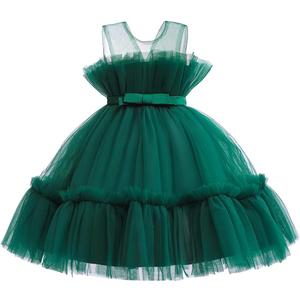 6M-9T Infant Baby Girls Ruffle Ball Gown Party Pageant Lace Dresses (12-24 Months, Green)