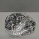 Years calm Men Shower Cap Reusable Waterproof, Dual-Layer Design, Double-Sided Use,Protects Hair in Shower, Spa, Travel & Cooking, Adjustable Elastic for Comfortable Fit (Black Plaid, One Size)