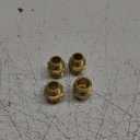 1/2 Inch Male to 3/8 Inch Male NPT Adapter, Brass Reducing Hex Nipple, Thread 0.75" OD to 0.625" OD, Pack of 4