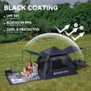 BLACKDOG Blackout Camping Tent, 60s Easy Setup Instant Cabin Tent | Rain Fly Waterproof, Anti-UV, Large Mesh Windows, 2-4 Person, 94.6" L x 94.6" W x 63.1" H
