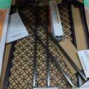 Ingenuity Decorative Panel Tall Baby Gate & Dog Gate, 28"-42" Wide, 30" Tall, Hardware or Pressure Mounted, Install on Top or Bottom of Stairs, Banister, or Doorway - Espresso