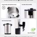 SYBO Commercial Grade Stainless Steel Percolate Coffee Maker, Hot Water Urn for Catering, Hot Beverage Dispenser, 40-Cup, 6L, Metallic