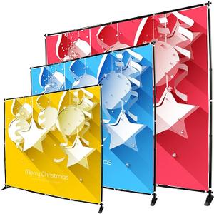 8x8 Ft Telescopic Banner Stand Step and Repeat Adjustable Backdrop Display Stand