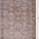 Kuden 2x3 Small Rug, Machine Washable, Non-Slip Backing, Vintage Style, Soft, Low Pile, Area Rugs for Entryway Kitchen Indoor Entrance