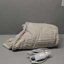 Bedsure GentleSoft Heated Blanket Throw - Soft Ribbed Flannel Electric Blanket, Heating with 4 Time Settings, 6 Heat Settings, and 3 hrs Timer Auto Shut Off, Gifts for Grandma (50x60 inches, Cream)