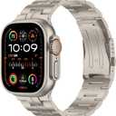 Iiteeology Compatible with Apple Watch Ultra 3 Band, Ultra 2 Ultra Series 11 10 46mm Genuine Titanium Apple Watch Bands for Men